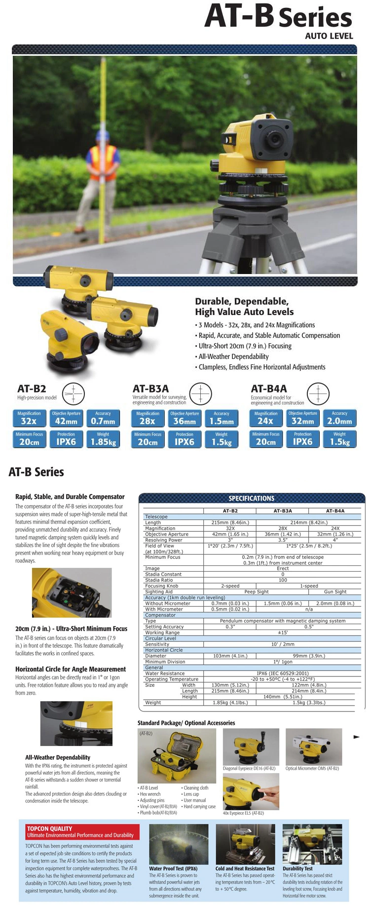 at-B3 Automatic Level Auto Tripod Survey Instrumentt Auto Level