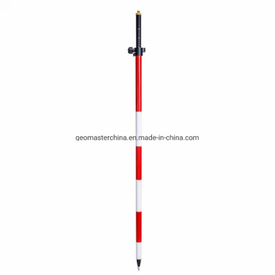 Geomaster PRO Surveyors Poste de prisma de aluminio de 2,6 m para soportar instrumentos topográficos, receptores Gnss, radios GPS, soportes de prisma, objetivos de escáner láser 3D, escáner